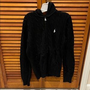 Ralph Lauren Black Zip-Up Sweater